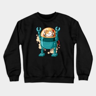 cats robot Crewneck Sweatshirt